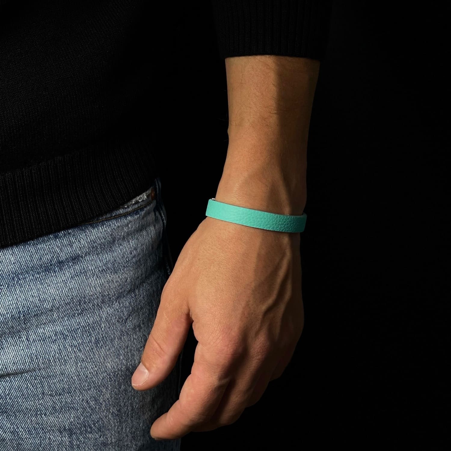 Brățară din piele naturală cu imprimeu de Crocodil 10mm cu magnet | Tiffany