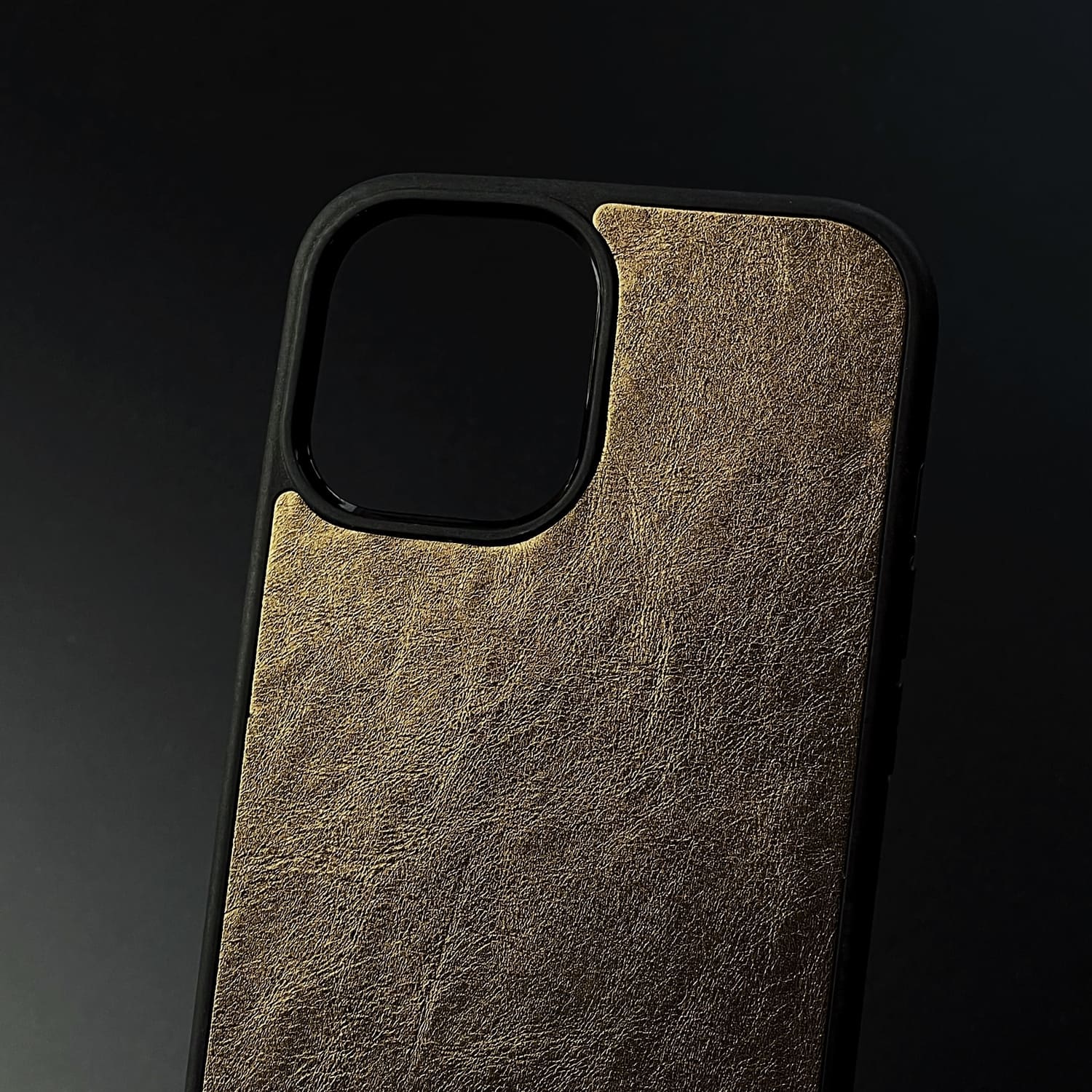 Husă iPhone din piele naturală Bovină Aurie