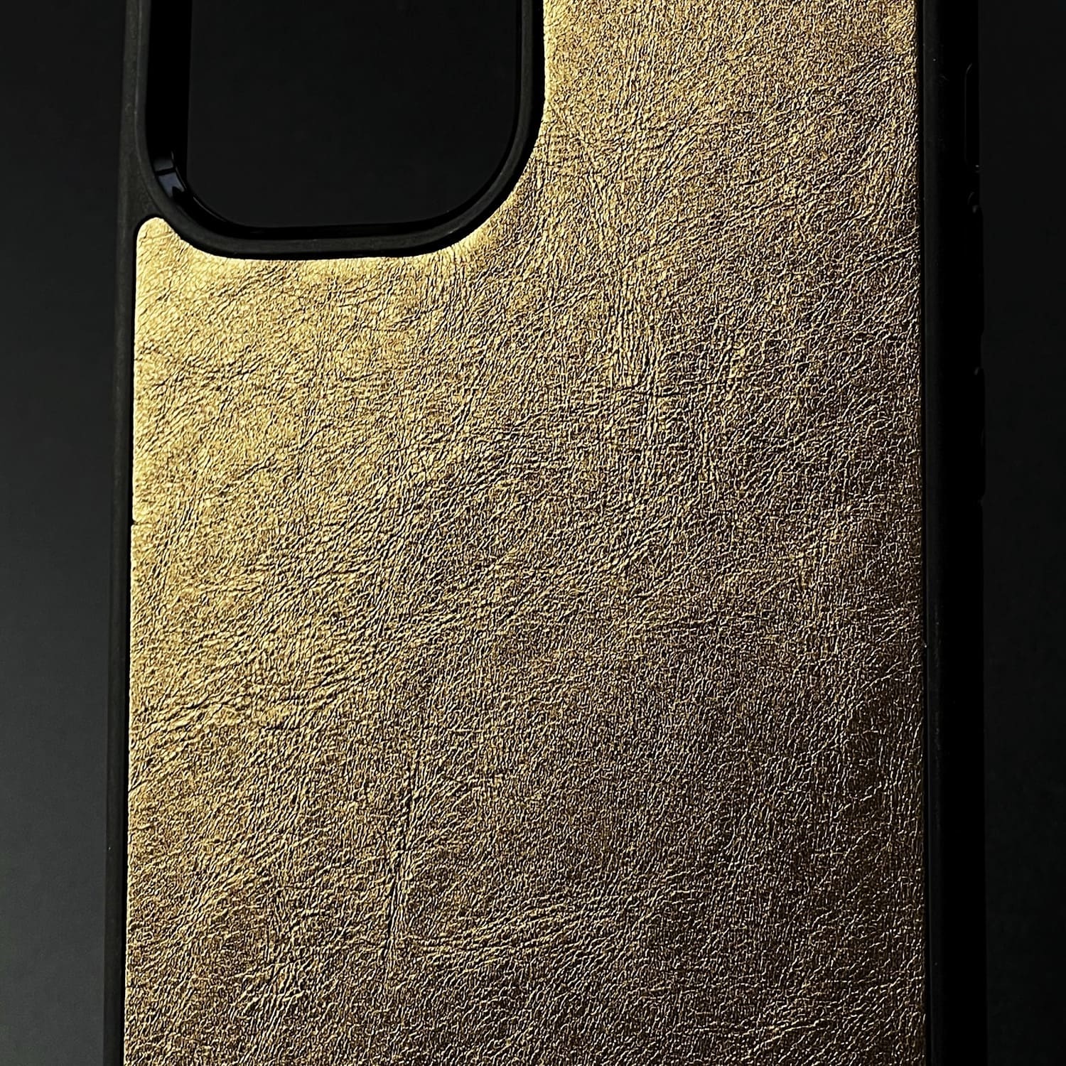 Husă iPhone din piele naturală Bovină Aurie
