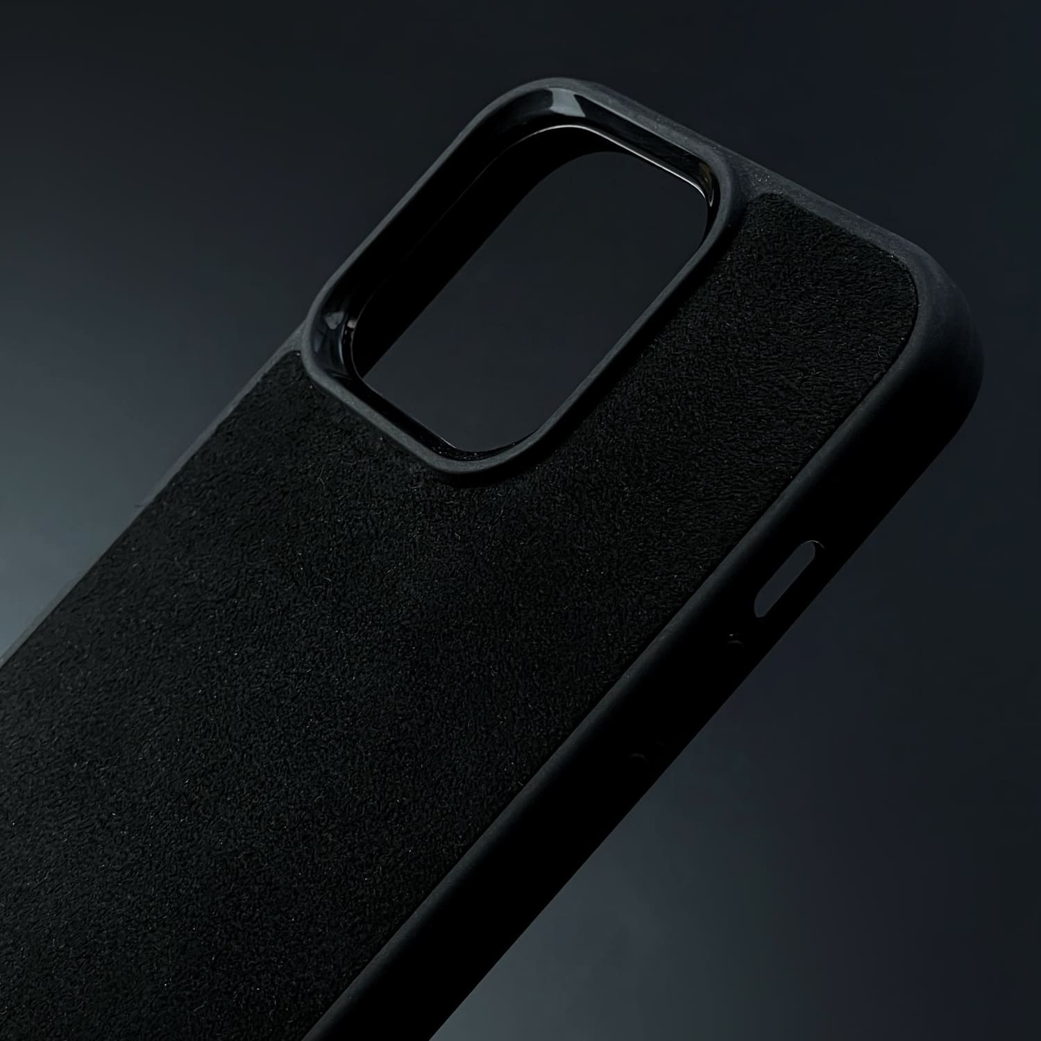 Husă iPhone din piele naturală întoarsă Negru