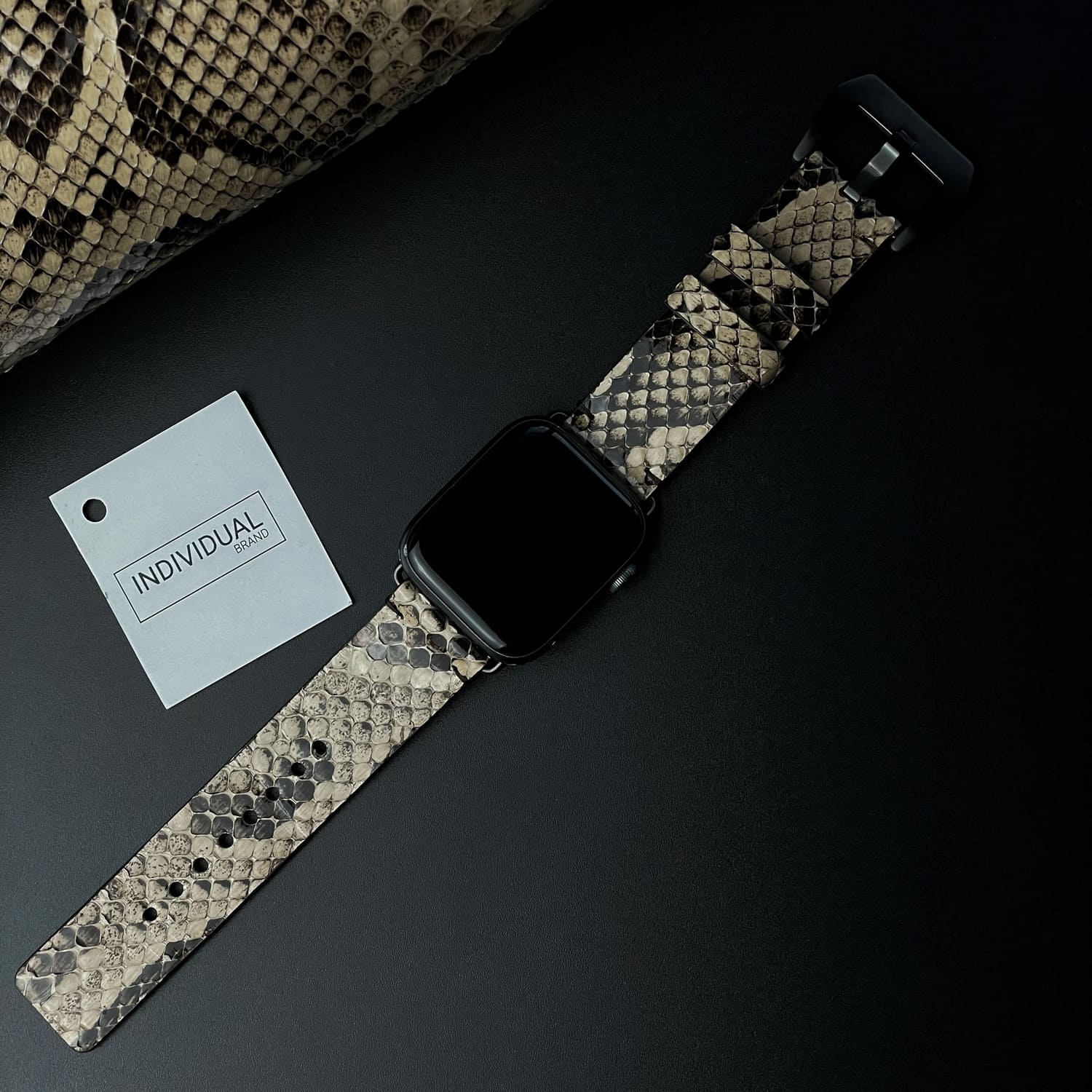 Curelușă Apple Watch din Piton Natural Bej