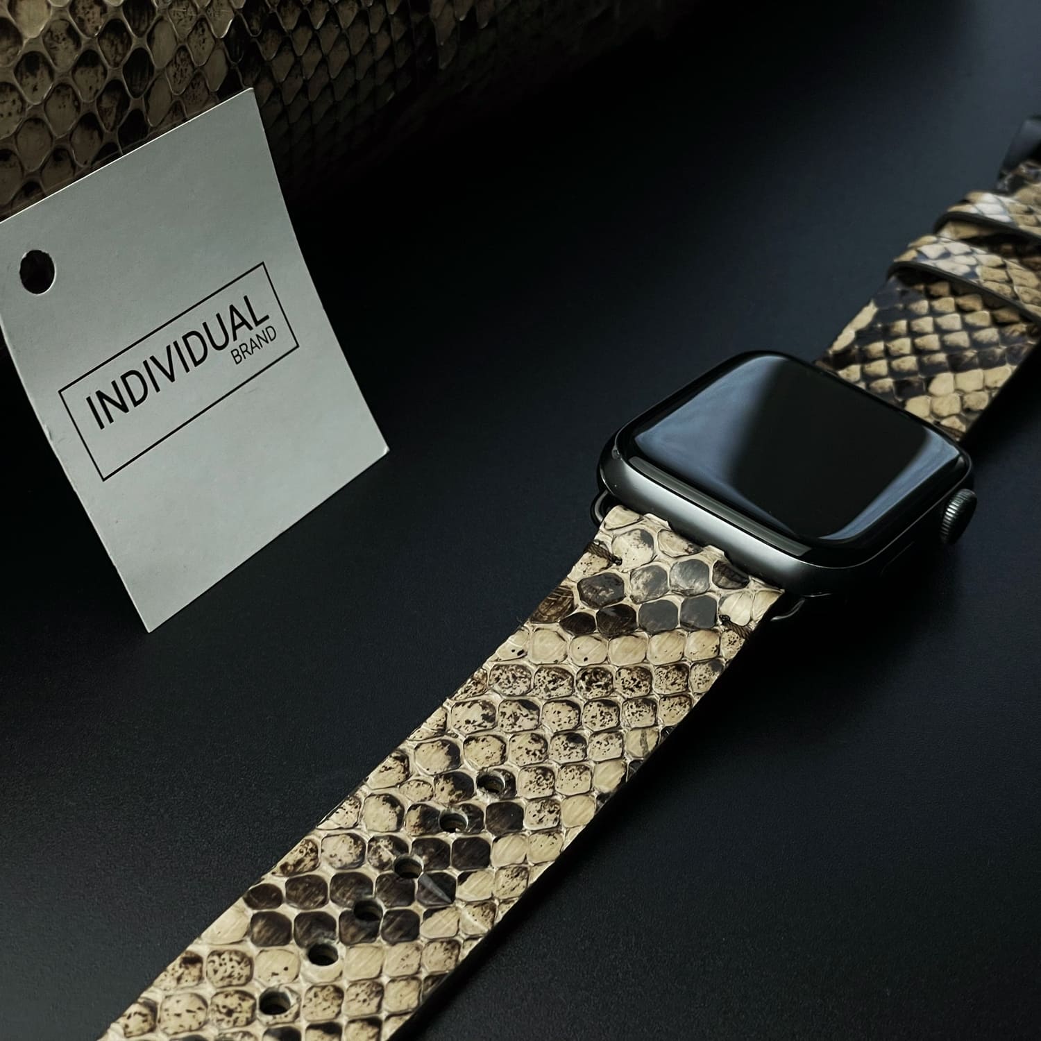 Curelușă Apple Watch din Piton Natural Bej