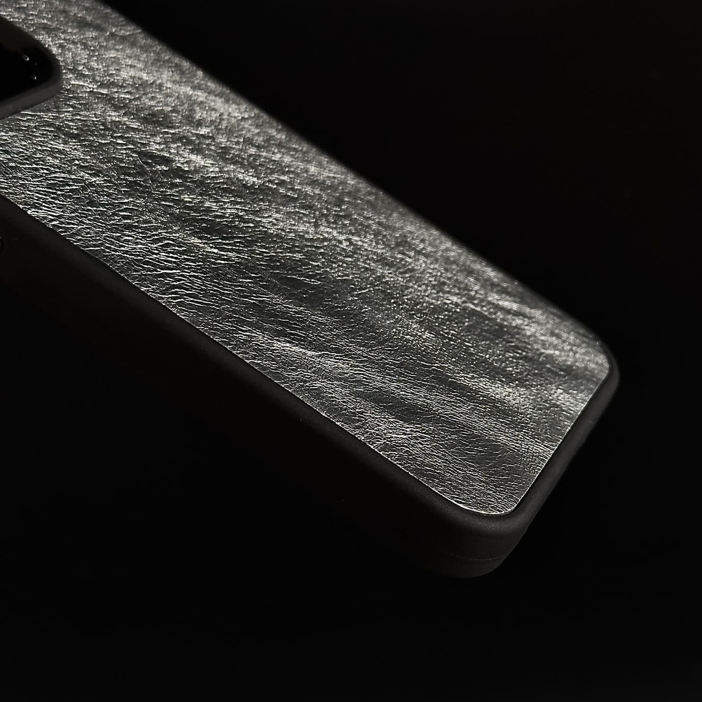 Husă iPhone din piele naturală Argintiu