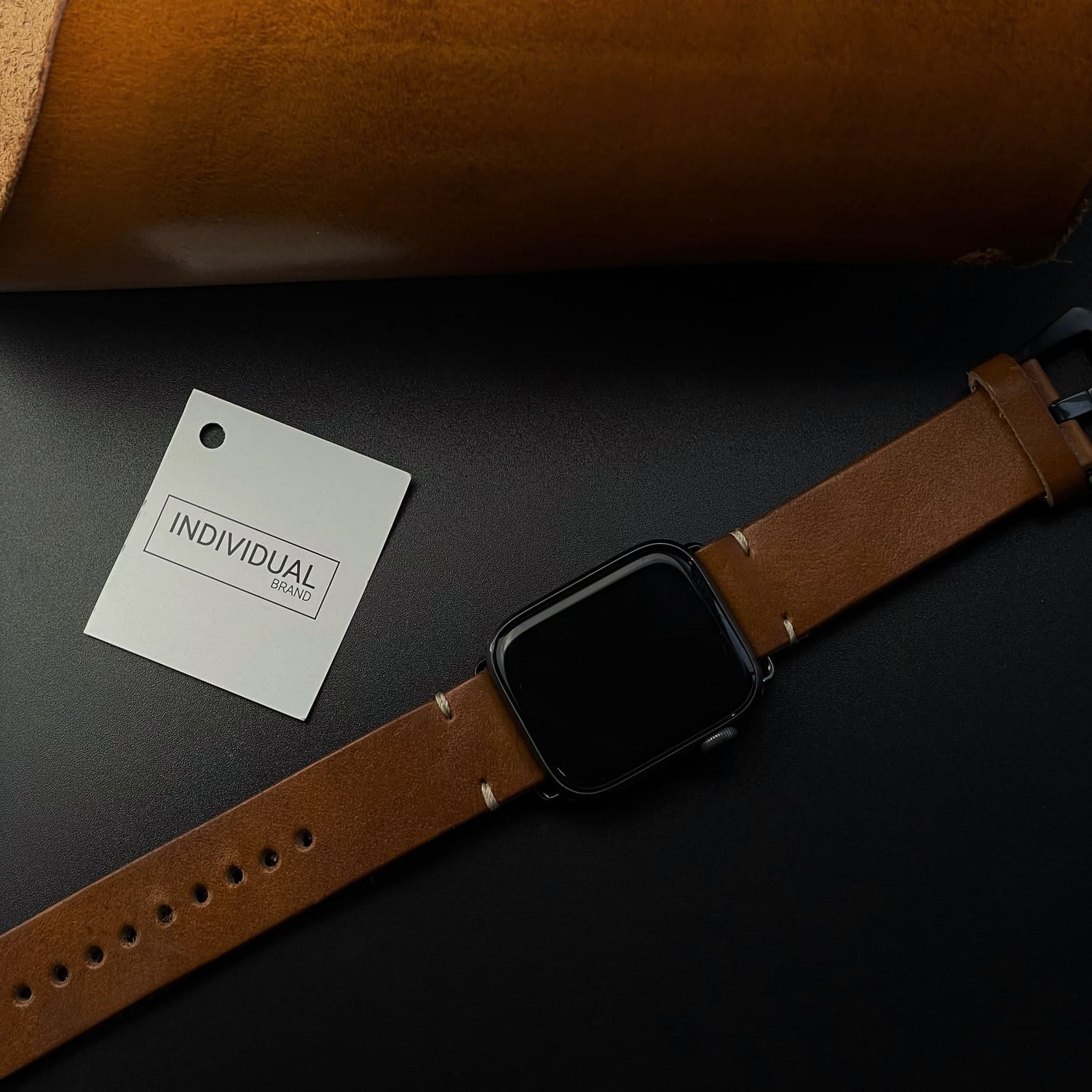 Curelușă Apple Watch din piele naturală Cafenie