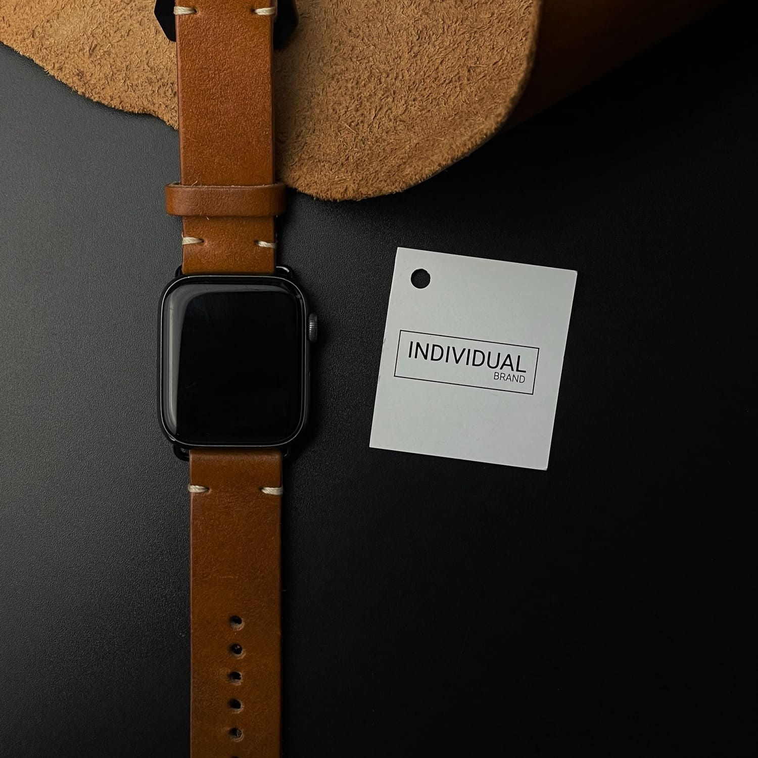 Curelușă Apple Watch din piele naturală Cafenie