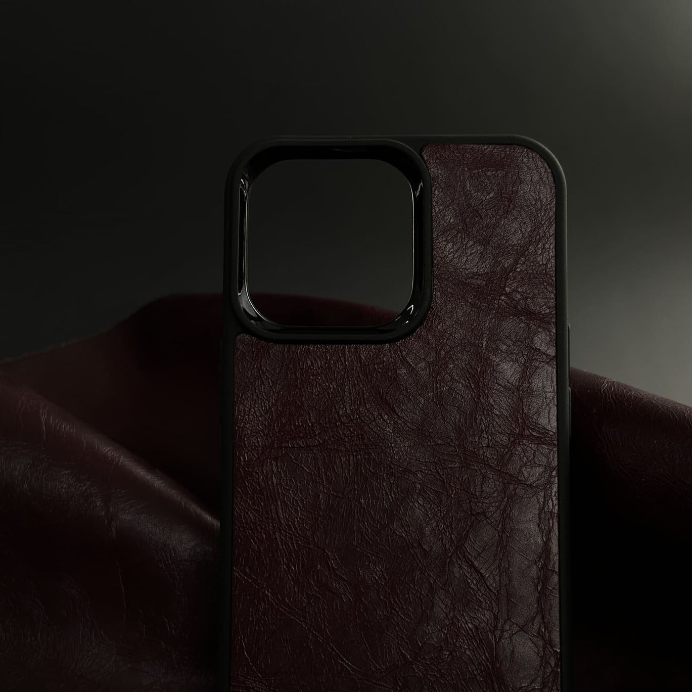 Husă iPhone din piele naturală Roșu