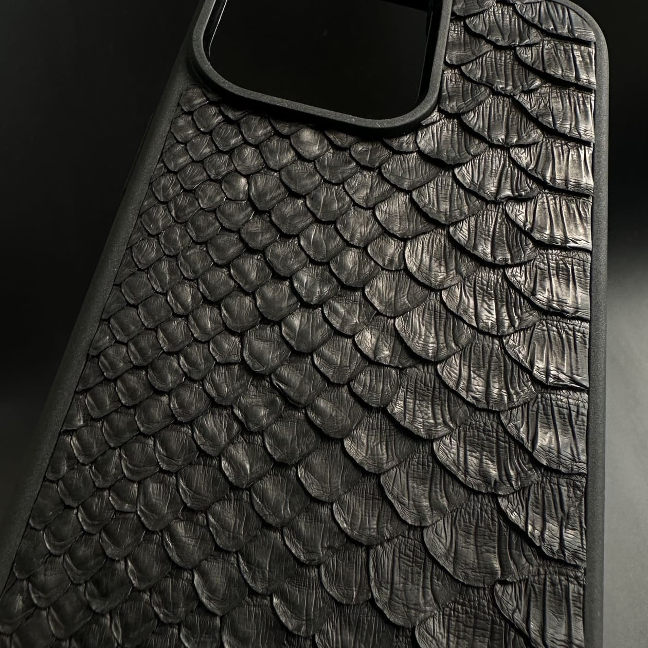 Husă Samsung din Piton Natural Negru (solzi mici)