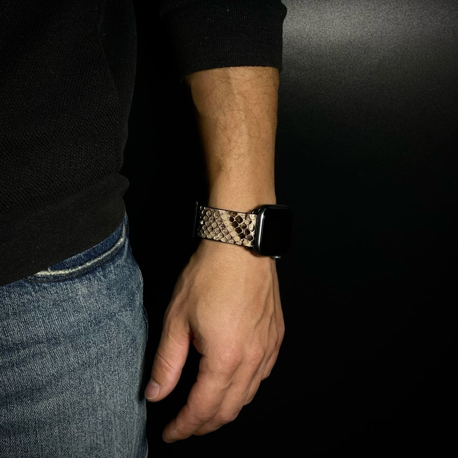 Curelușă Apple Watch din Piton Natural Bej
