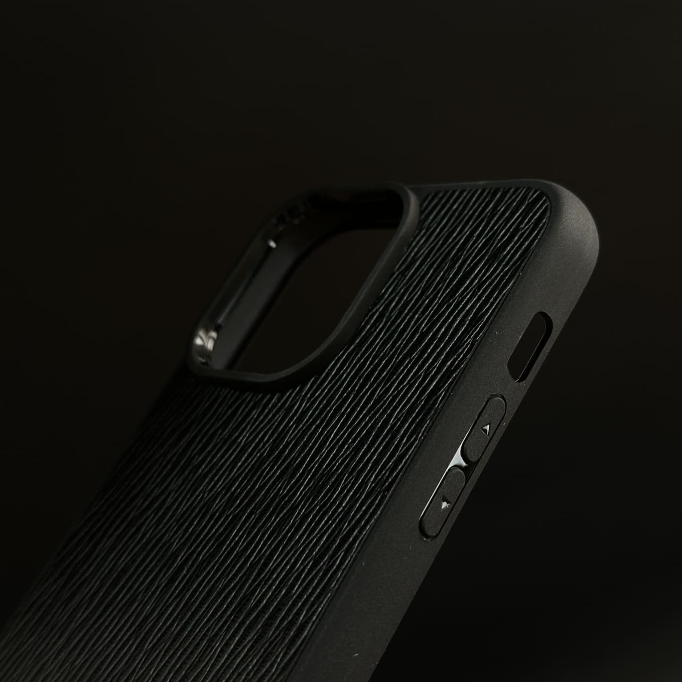 Husă Samsung din piele naturală cu linii Negru