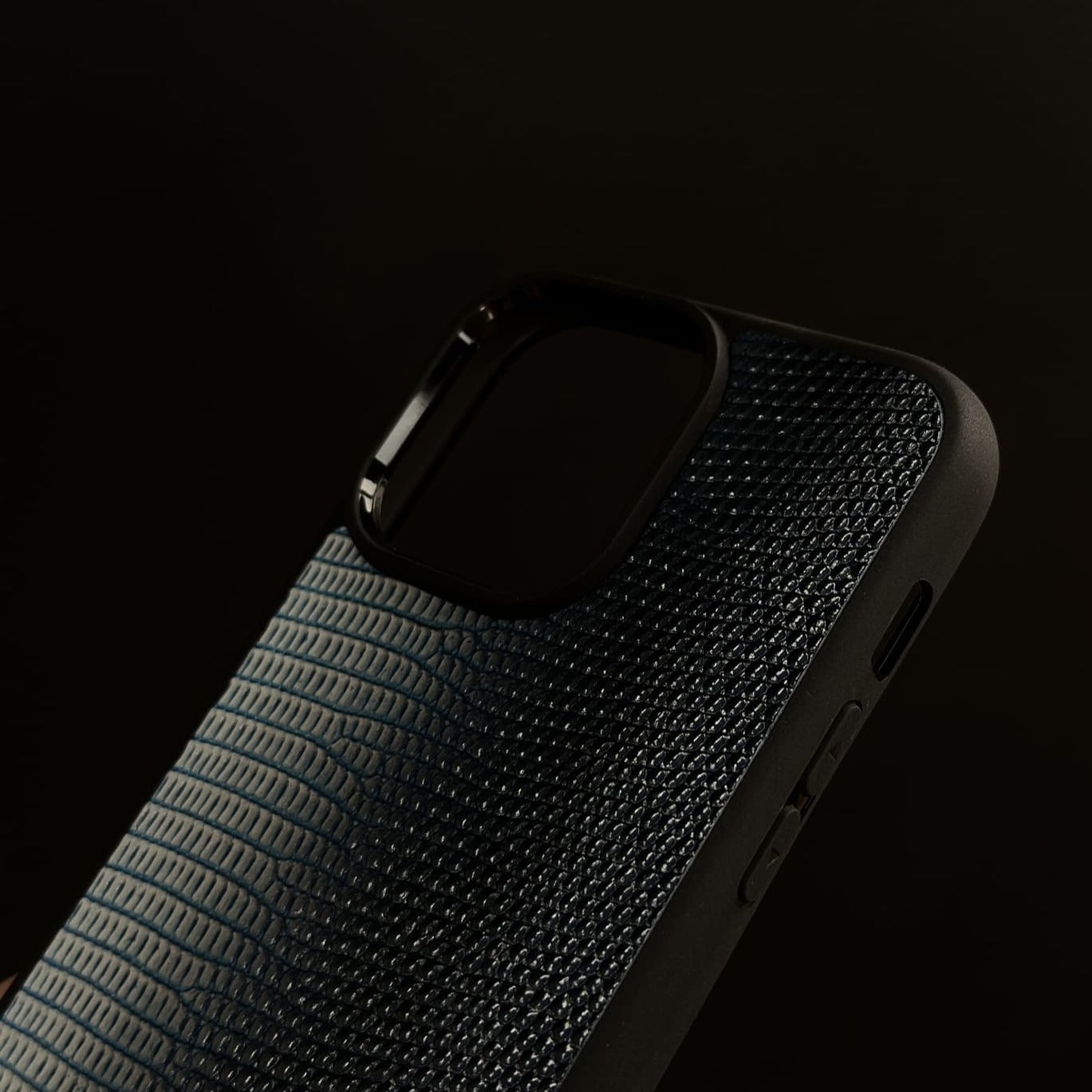 Husă iPhone din piele naturală Albastru deschis