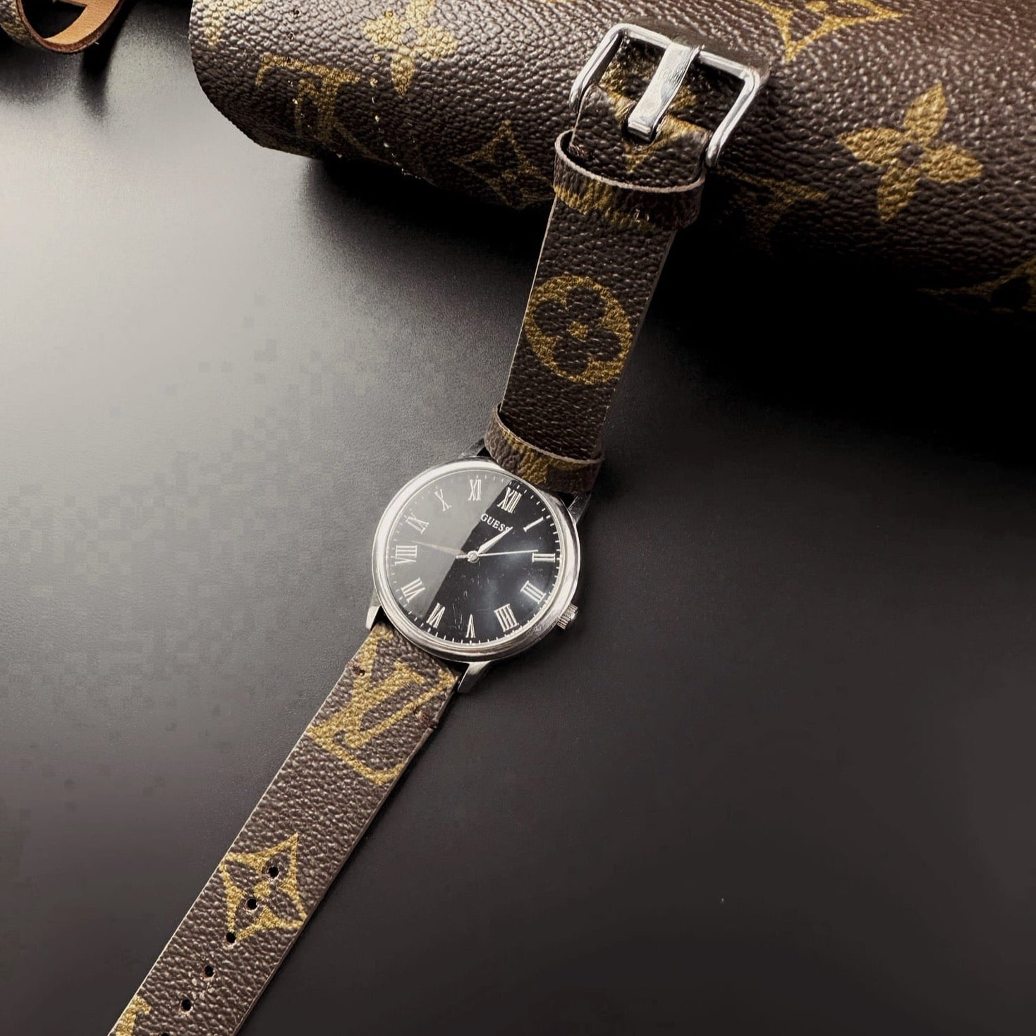 Curelușă LV Cafeniu Galaxy Watch Handmade