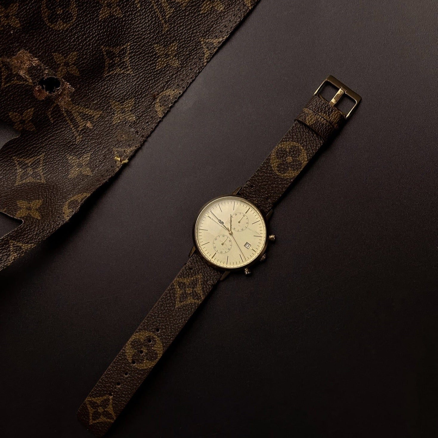 Curelușă LV Cafeniu Galaxy Watch Facută Manual