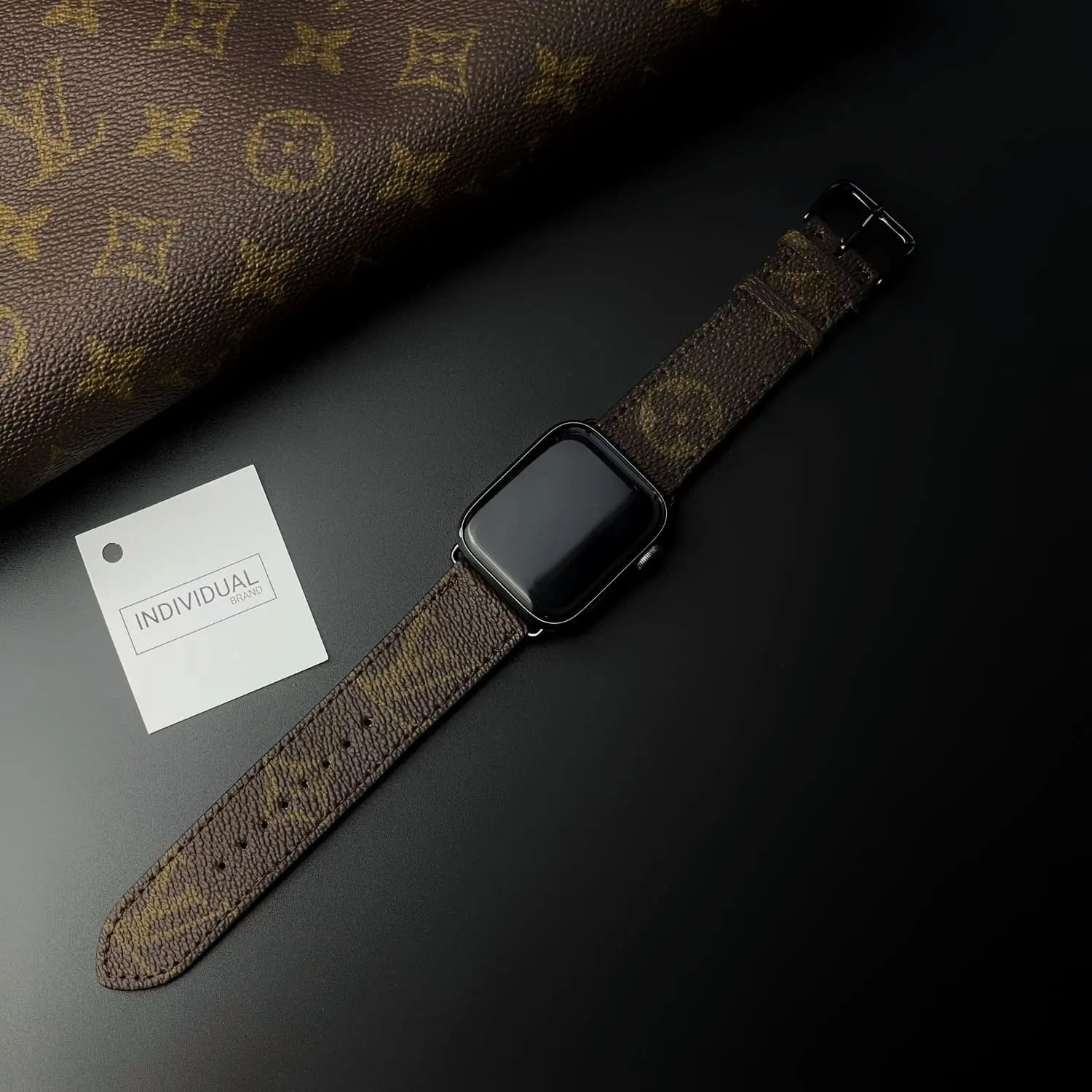 Curelușă Apple Watch LV Cusut Cafeniu